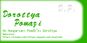 dorottya pomazi business card